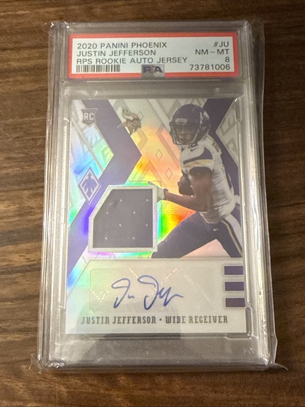 2020 Panini phoenix Justin Jefferson PSA 8 RPA #RJA-JU /99