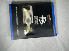 Y2K White Wristband Power Balance magnetic ion energy silicone - Sz- Medium
