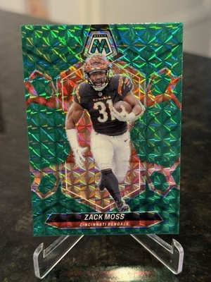 2024 Panini Mosaic - Zack Moss #44 Green Mosaic Prizm