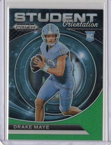 DRAKE MAYE 2024 Prizm Draft Picks STUDENT ORIENTATION GREEN #4 NEW ENGLAND!