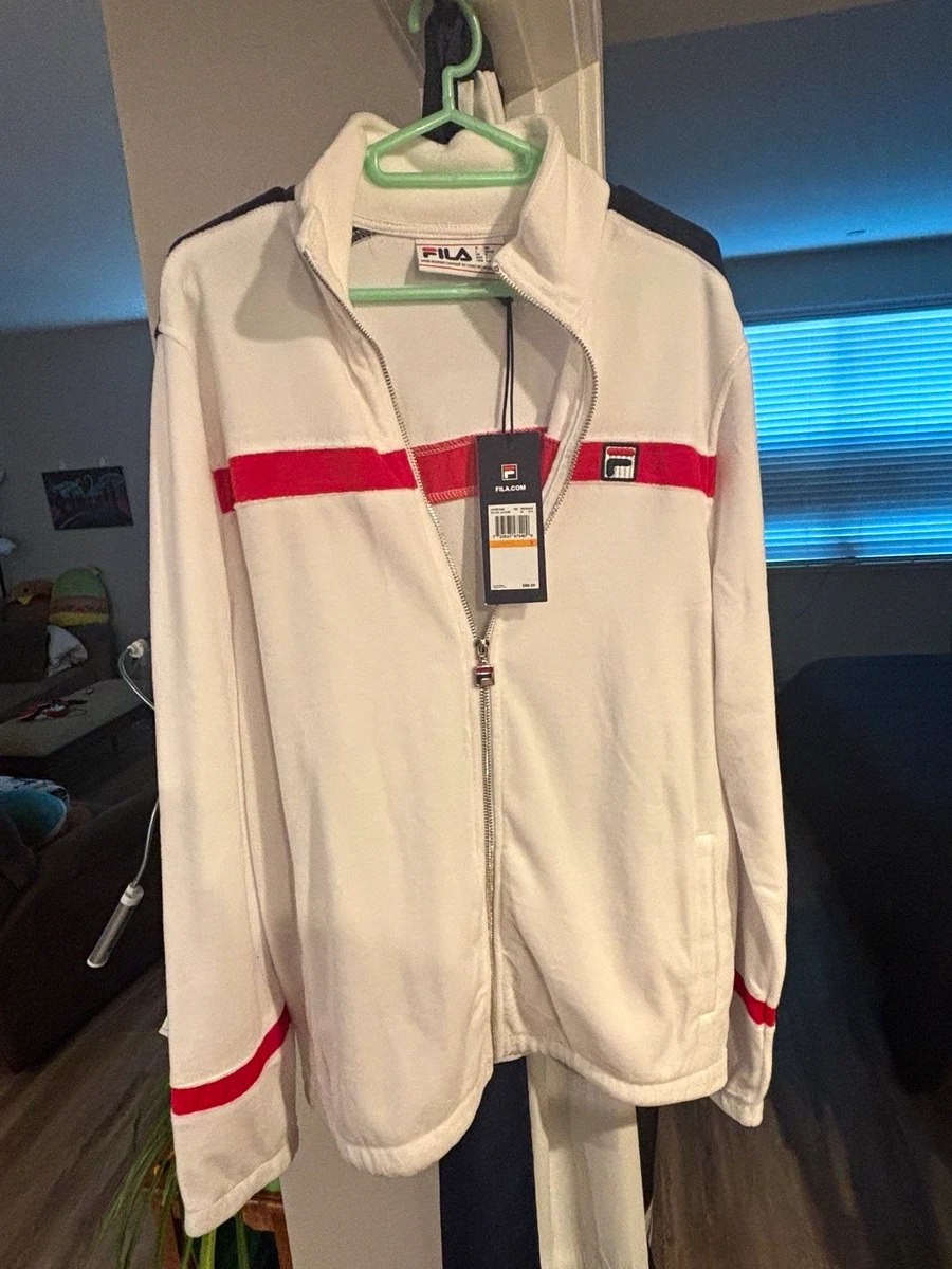 カズちん FILA ジップアップジャケット レッド/アイボリー Fila Jacket products for sale | eBay