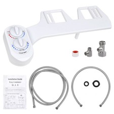 Bidet Fresh Water Spray Set Non Electric Toilet Seat Attachment Clear Wash Rear