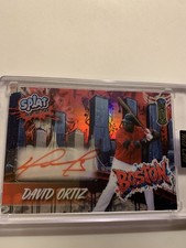 David Ortiz True 1/1 Color Match Paint The Town Autograph,2004 being down 3/0 