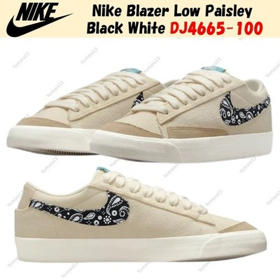 Nike Blazer Low Paisley Black White DJ4665-100 Men's Size