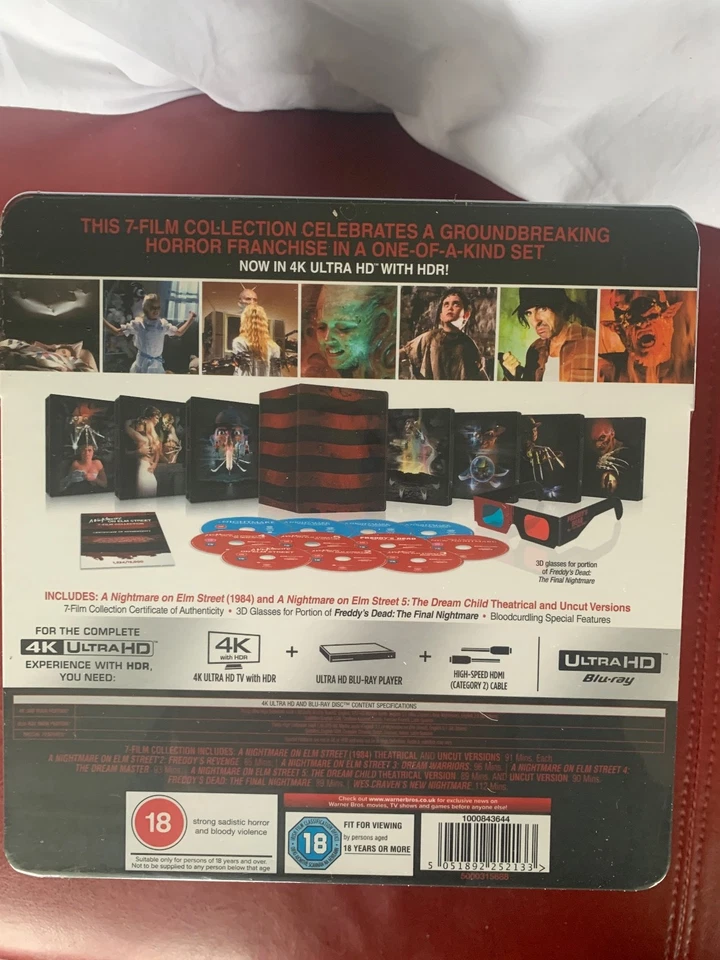 A Nightmare on Elm Street 4K UHD Limited edition steelbook collection 7 Film NEW - Image 4 of 4