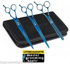 Master Grooming Tools TITANIUM THINNING/BLENDING&STRAIGHT SHEARS SCISSOR 3pc SET