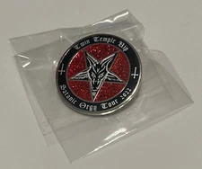 (1) TWIN TEMPLE - Satanic Orgy Tour 2022 VIP Pin [NEW] Alexandra & Zachary James