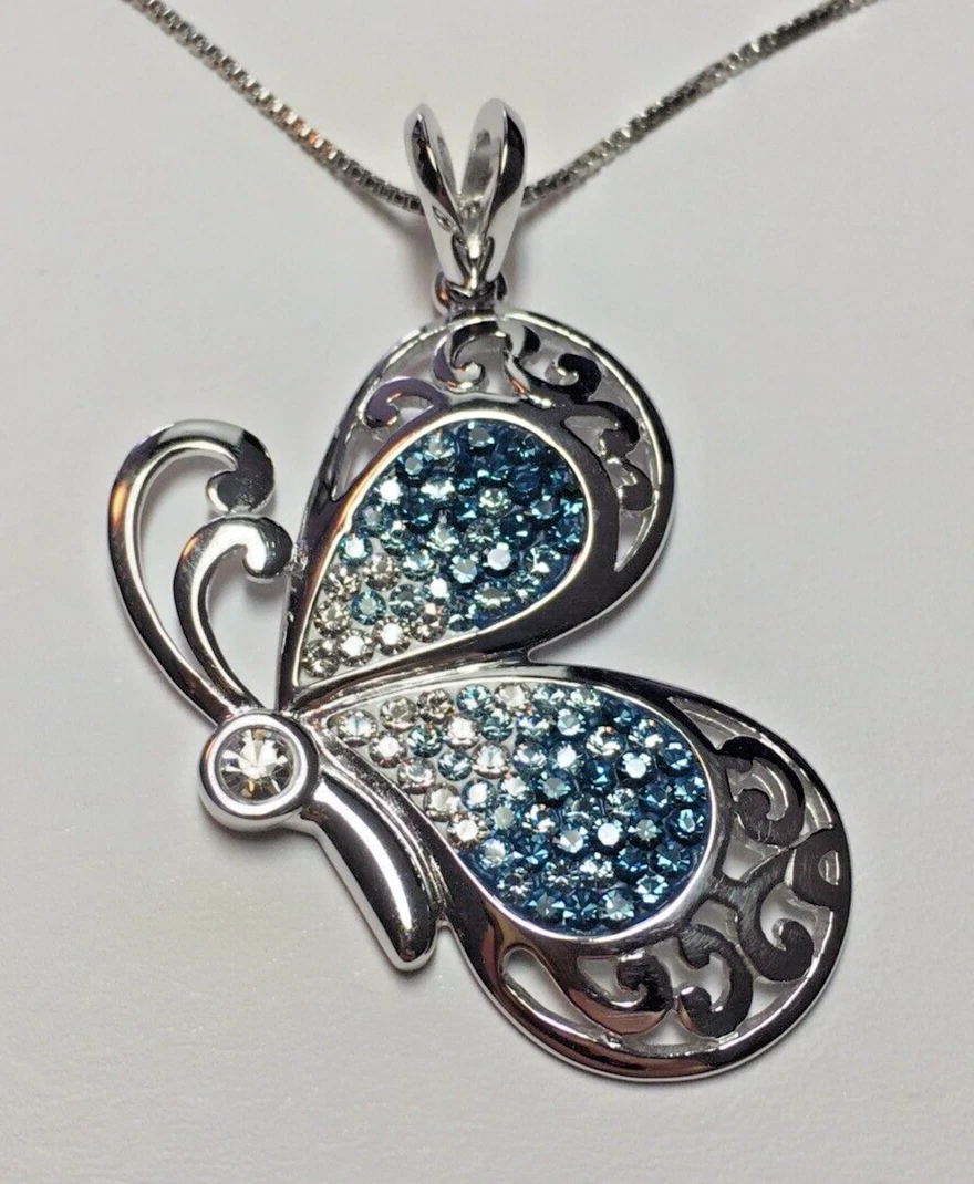 Butterfly Necklace [w/ Swarovski Crystals - S925] – Jewelrify