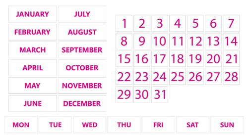 Whiteboard Calendar Magnet Non-Abbreviated Bundle by DCM Solutions - Picture 33 of 36