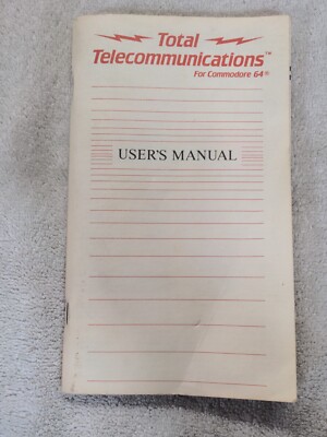 Total Communications User Manual for Commodore 64 TeleLearning