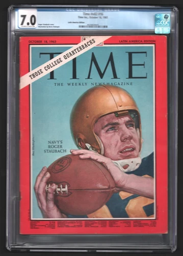 Roger Staubach TIME Magazine October 18, 1963 CGC 7.0 Latin America Edition
