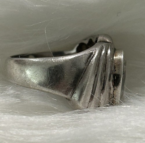 Vintage Deco Nouveau Faux diamond cocktail ring - Picture 2 of 6