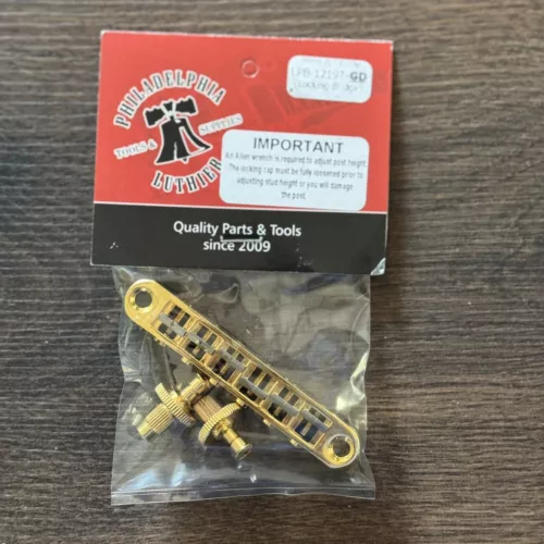 Pinnacle Locking Aluminum TOM Nashville Bridge, Ti Saddles - Gold
