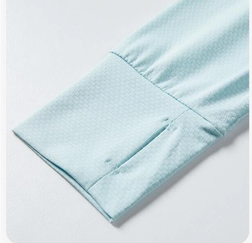 UPF50+ Eisseide Sonnenschutzkleidung für Herren Outdoor dünn atmungsaktiv UV Schutz - Bild 16 von 32