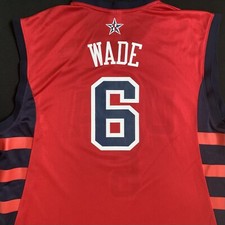 Vintage Reebok Dwyane Wade Team USA #6 Red 2004 Olympics Jersey Men’s XL