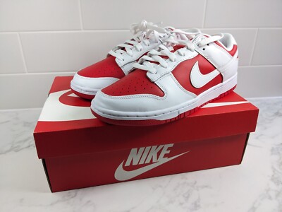 NEW Nike Dunk Low Retro Championship Red Sneakers Shoes US