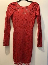 Forever 21 Ladies Small Ruby Short Knit Dress-Backless