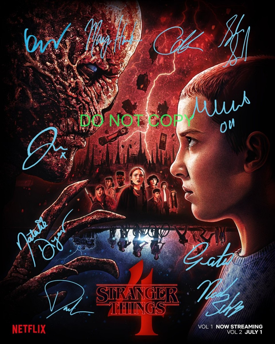 【8万から値下げ】ストレンジャーシングス キャスト6名サイン入りフォト Stranger Things CAST SIGNED 8x10 REPRINT Photo Season 4 #1