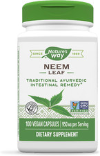 Nature's Way Herbal Neem Leaf, Traditional Ayurvedic Intestinal Remedy, 100ct