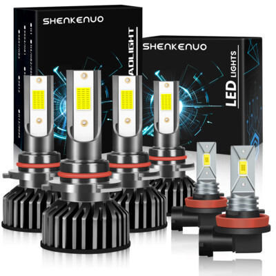 Combo 9005+9006+H11 LED Headlight Hi/Low Beam Bulb 6500K 200W 20000LM Fog Ligh