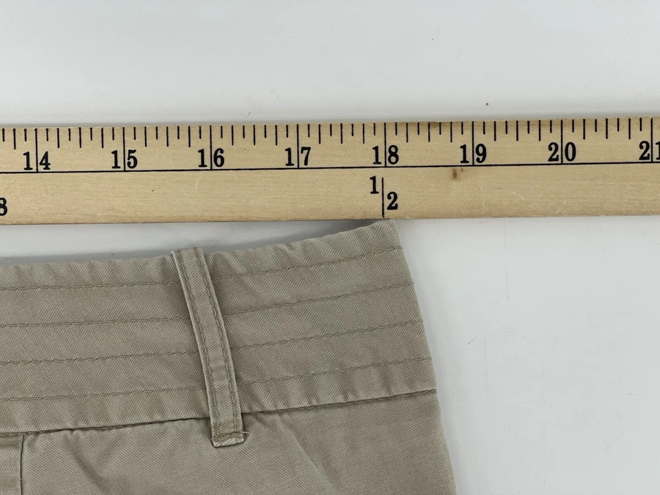 The Limited Chino Shorts Elástico Feminino Tamanho 12 Cintura Média Bege Bronzeado 36” Cintura - Imagem 4 de 4