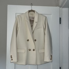 Sezane Christie Jacket Ecru Size 12 (40)