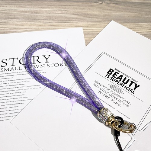 Advanced Hanging Cord Mobile Phone Rope Temperament Rhinestone Hanging Rope - Photo 5 sur 15