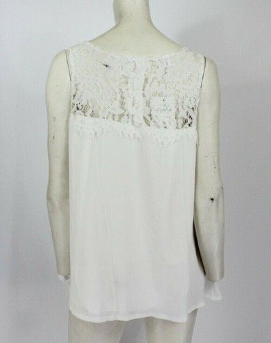 Leo Rosi Women's Camisole White Lace Tank Top - White - Small - Picture 3 of 7
