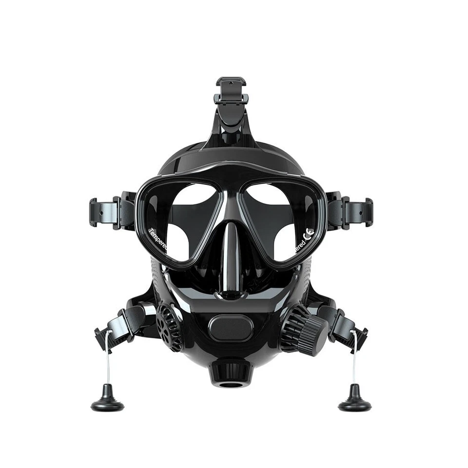 Full Face Dive Mask Support Diving & Snorkeling, Full Face Snorkel Scube Mask - Image 2 of 4