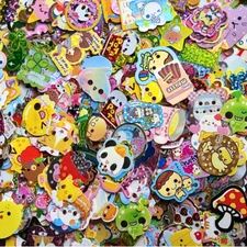 Kawaii Sticker Flakes 30 Lot Sack Y2K San-x Kamio Mind Wave Q-lia Crux Vintage