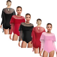 Womens Bodysuit Suit Leotard Swing Jumpsuit Lyrical Dance Practicing Modern