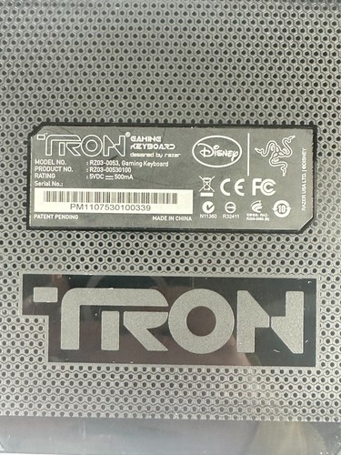 Disney Tron Legacy Razer Gaming Light Up Keyboard - Picture 7 of 10