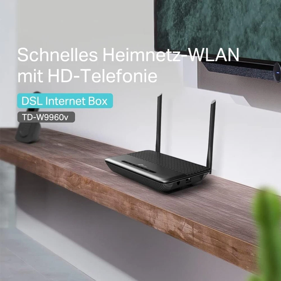 TP-Link TD-W9960v WLAN VDSL DSL Modem Router 300Mbit/s DECT Media Server - Bild 4 von 4