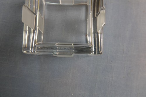 Tiffany & Co. glass gift box with frosted bow glass 3"x3"x3" "TIFFANY" etched - Picture 3 of 5