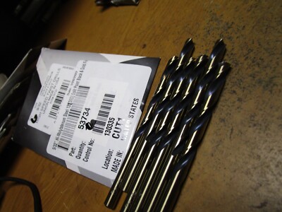 9/32'' Hi-Molybdenum Steel 135° Split Point Black/Gold Finish Jobber Drill QTY 6