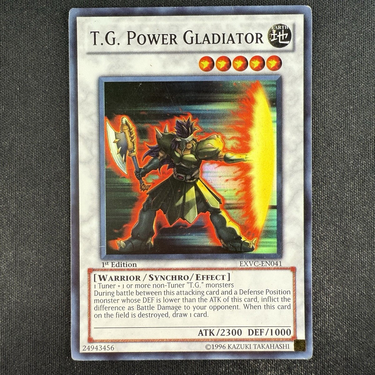Yu-Gi-Oh! T.G. Power Gladiator EXVC-EN041 Super Rare 1st Edition Holo Card