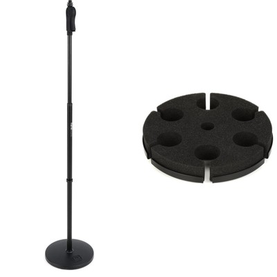 Gator Frameworks GFW-MIC-1001 Deluxe 10'' Round Base Mic Stand and 6 Microphone