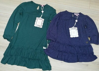 Wool dress baby girl navy or green Barbara Farber 6-9, 9-12, 18-24 m BNWT