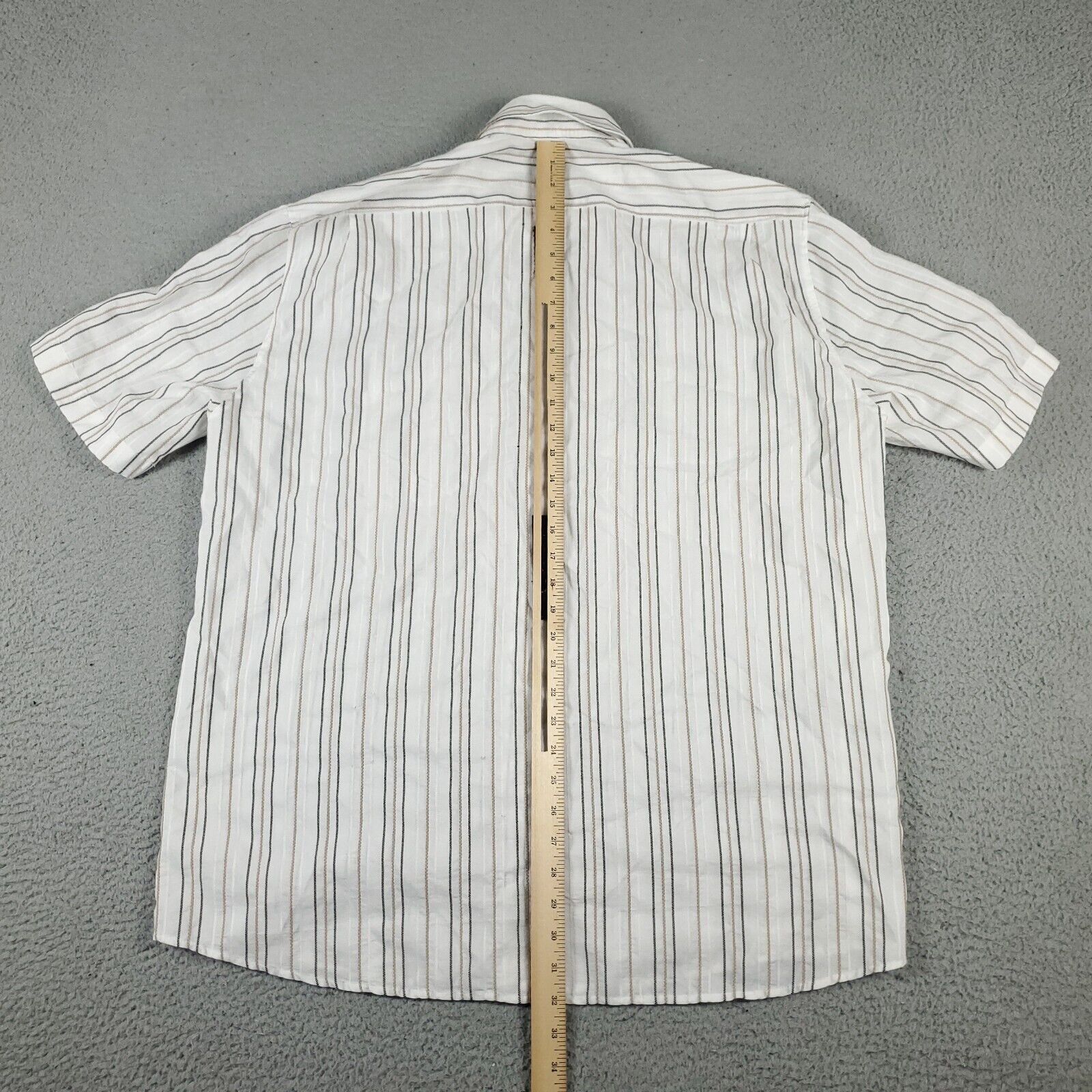 Haupt Germany Shirt Mens XL 17.5 White Striped Ca… - image 4