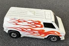 Vintage 1981 Hot Wheels Super Van #7649 '70s Van White w Flames Blackwall