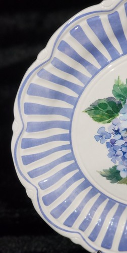 6 Shabby Chic Floral Hydrangea Blue White Melamine Plates & Bowls Spring Summer - Picture 10 of 20