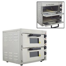 110V 3KW Double-decker Commercial Bread Making Machines Pizza Bread Oven