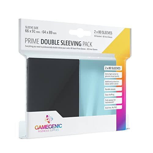 GAMEGEN!C- Prime Double Sleeving Pack (80), Colore Clear, GG1074 (G5l)