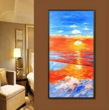 LMOP0126L 100% Handmade Painted Chamring Seascape Art Oil Painting On Canvas