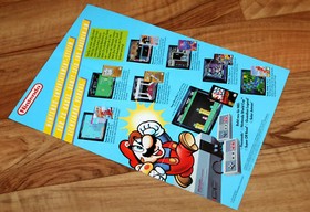 1990 NES GB Ad Flyer Mini Poster Super Mario Bros. 2 Metroid Zelda Pin Bot Golf