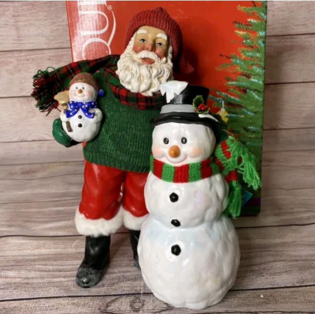 BRAND NEW Clothtique Possible Dreams Santa Winter Pals Snowman