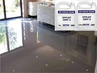 MASTER INDUSTRIA PER L'EDILIZIA Resina Epossidica Trasparente Bicomponente per pavimenti , decorazioni e tavoli