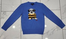 Kids Polo Ralph Lauren Dog Graphic Knitted Sweater-- SIZE SMALL 8 155 Retail