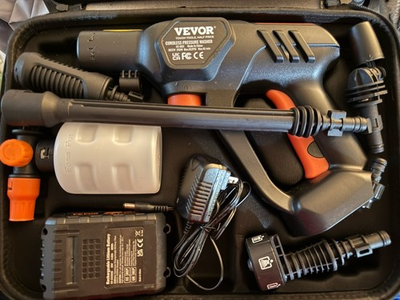 #ad VEVOR Cordless Cold Water Pressure Washer Kit Foam Pot Battery Charger Gun Hose $75.00
