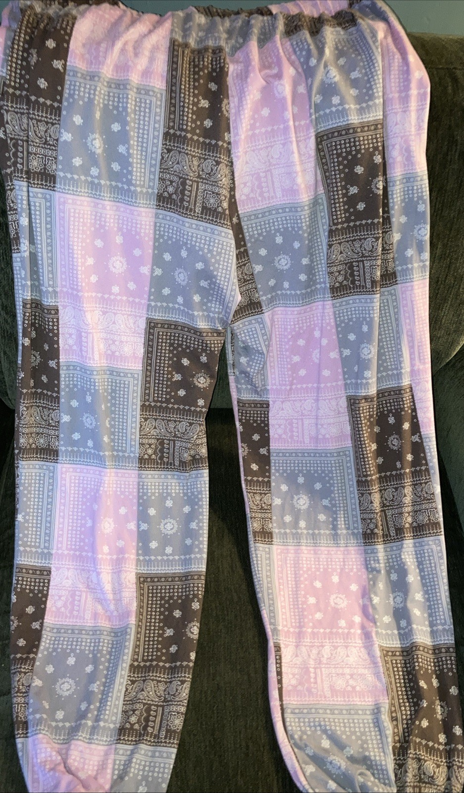 Women’s Any Body Patchwork Print Pattern Jogger P… - image 5